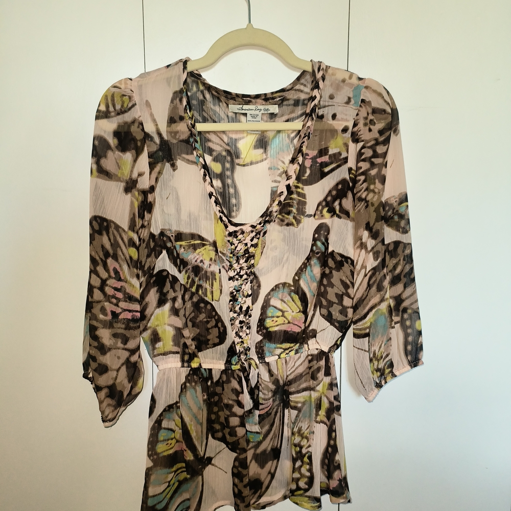 Butterfly Print Women Top